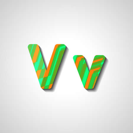 Colorful letter alphabet, abstract  illustrationのイラスト素材