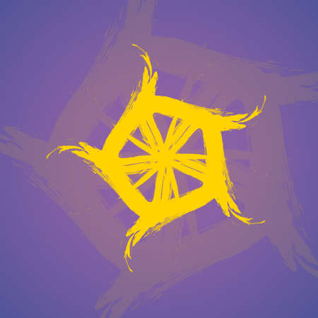 Abstract wavy background, futuristic shapes illustration.のイラスト素材