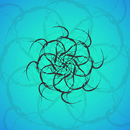 Abstract wavy background, futuristic shapes illustration.
