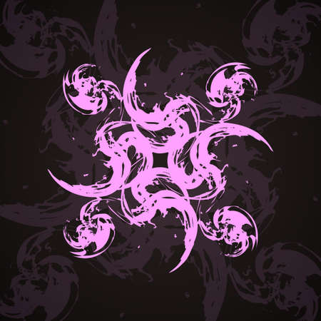 Abstract wave background, futuristic shapes illustration.のイラスト素材