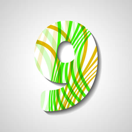 abstract  illustration, number collection - 9のイラスト素材
