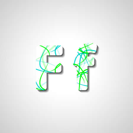 Colorful letter alphabet, abstract  illustrationのイラスト素材