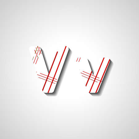 Colorful letter alphabet, abstract  illustrationのイラスト素材