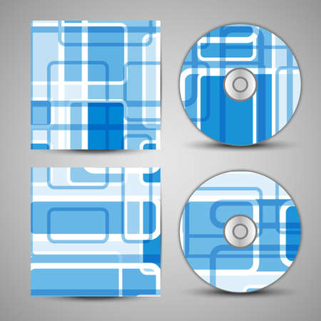 Vector cd cover  set for your design, abstract Illustration.のイラスト素材