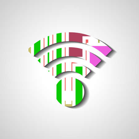 Wireless network symbol, abstract style illustrationのイラスト素材