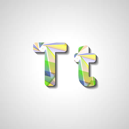 Colorful letter alphabet, abstract  illustrationのイラスト素材