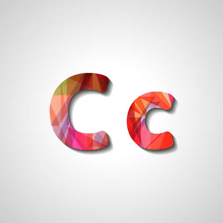 Colorful letter alphabet, abstract  illustrationのイラスト素材