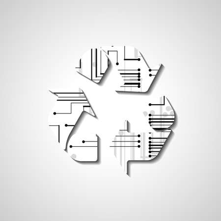 Recycle Symbol, abstract style illustration, for eco environments.のイラスト素材