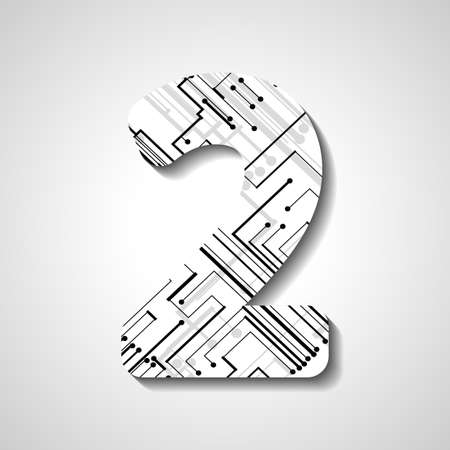 abstract  illustration, number collection - 2のイラスト素材
