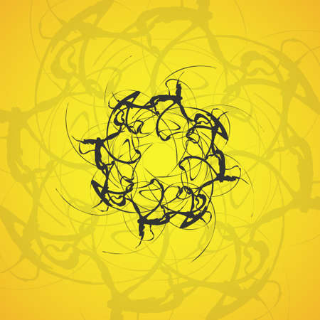 Abstract wavy background, futuristic shapes illustration.のイラスト素材