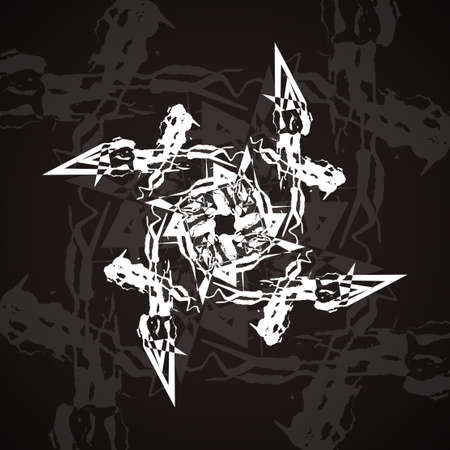 Abstract wave background, futuristic shapes illustration.のイラスト素材