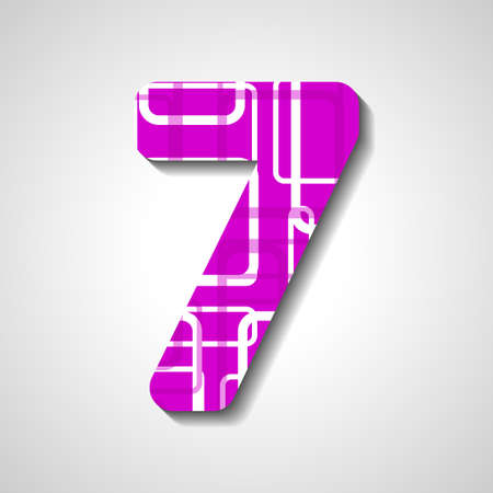 abstract  illustration, number collection - 7のイラスト素材