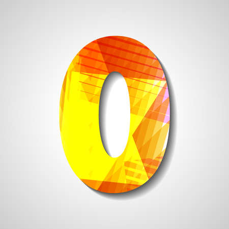 abstract  illustration, number collection - 0のイラスト素材