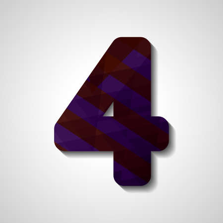 abstract  illustration, number collection - 4のイラスト素材