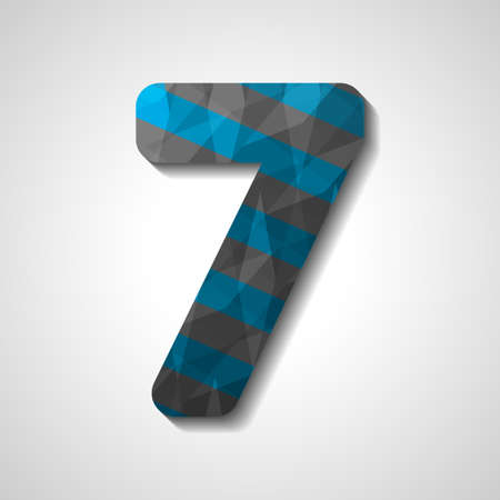 abstract  illustration, number collection - 7のイラスト素材