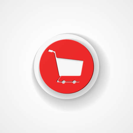 Shopping basket sign, web icon on white backgroundのイラスト素材