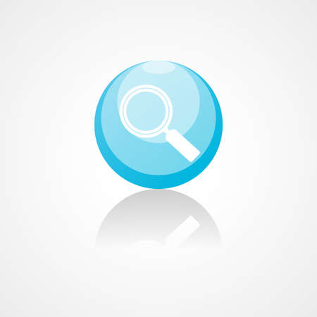 Magnifying glass web icon, on white backgroundのイラスト素材