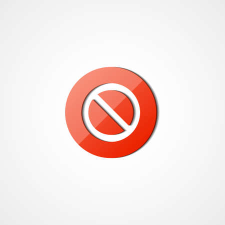 No Sign web icon on white backgroundのイラスト素材