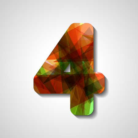 abstract  illustration, number collection - 4のイラスト素材