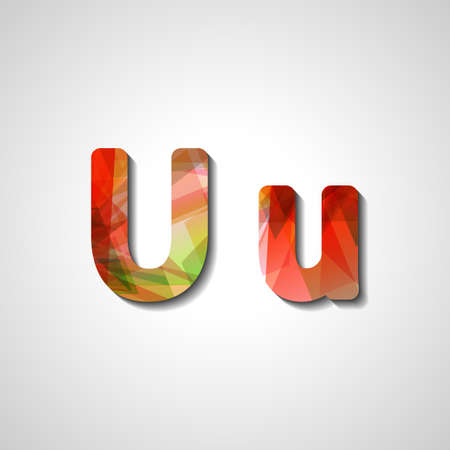 Colorful letter alphabet, abstract  illustrationのイラスト素材