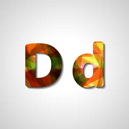 Colorful letter alphabet, abstract  illustrationのイラスト素材