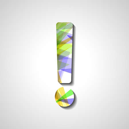 Abstract  exclamation mark symbol, style illustrationのイラスト素材