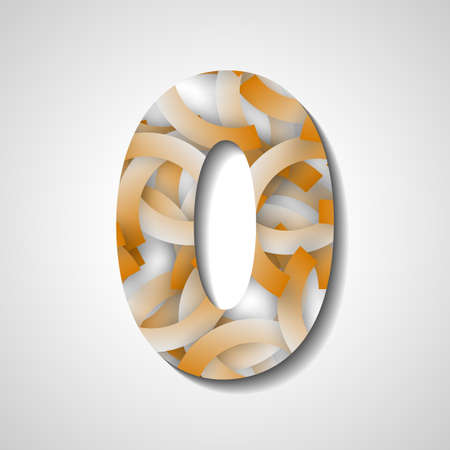 abstract  illustration, number collection - 0のイラスト素材