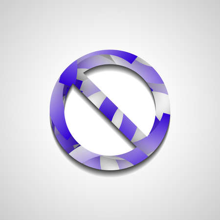 No Sign , abstract style illustration, isolated symbolのイラスト素材
