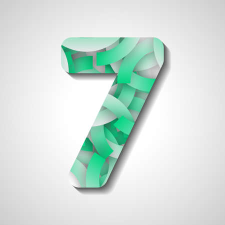 abstract  illustration, number collection - 7のイラスト素材