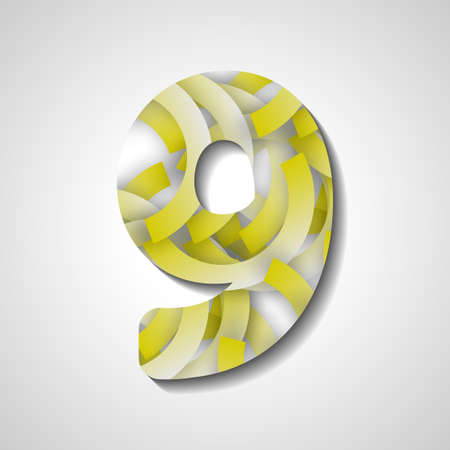 abstract  illustration, number collection - 9のイラスト素材