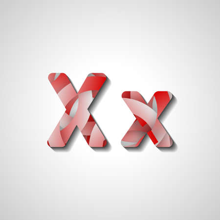 Colorful letter alphabet, abstract  illustrationのイラスト素材