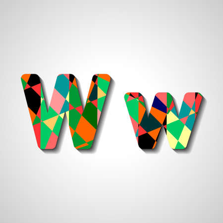 Colorful letter alphabet, abstract  illustrationのイラスト素材