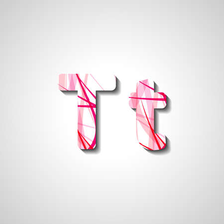 Colorful letter alphabet, abstract  illustrationのイラスト素材