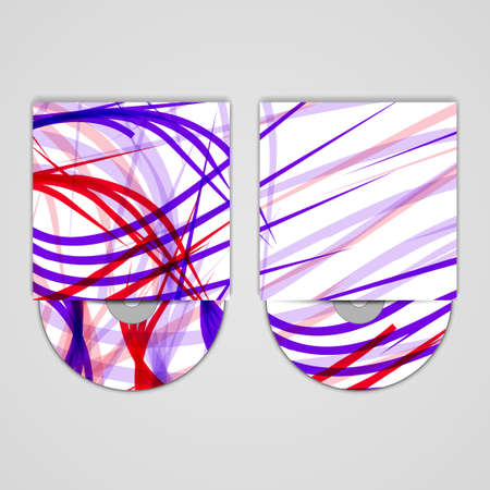 Vector cd cover  set for your design, abstract Illustration.のイラスト素材
