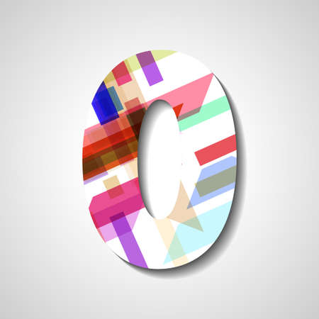 abstract  illustration, number collection - 0のイラスト素材