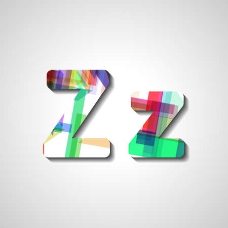 Colorful letter alphabet, abstract  illustrationのイラスト素材