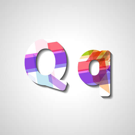 Colorful letter alphabet, abstract  illustrationのイラスト素材