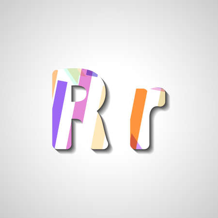 Colorful letter alphabet, abstract  illustrationのイラスト素材