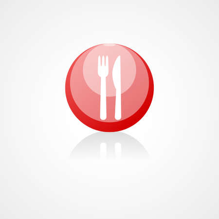 Fork and knife web iconのイラスト素材