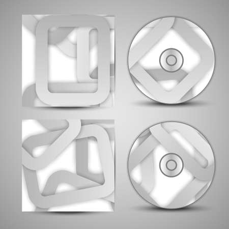 Vector cd cover  set for your designのイラスト素材