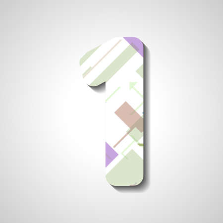 abstract  number collection - 1のイラスト素材