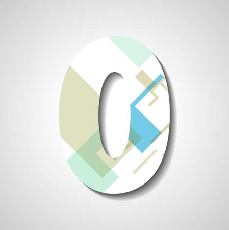 abstract  number collection - 0のイラスト素材