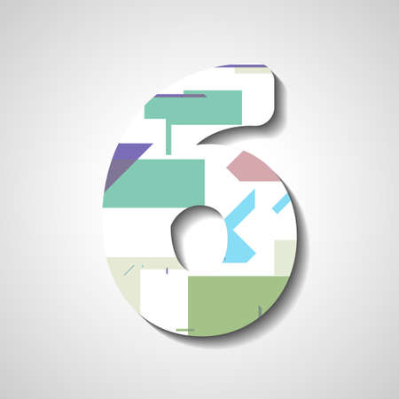 abstract  number collection - 6のイラスト素材