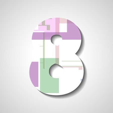 abstract  number collection - 8のイラスト素材