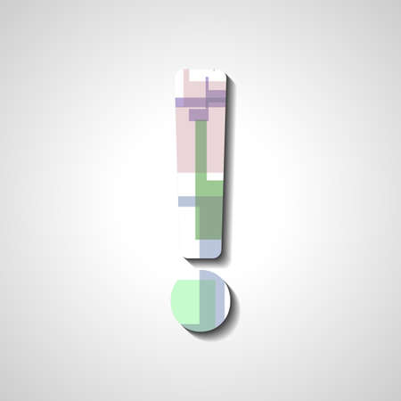 Abstract  exclamation mark symbolのイラスト素材