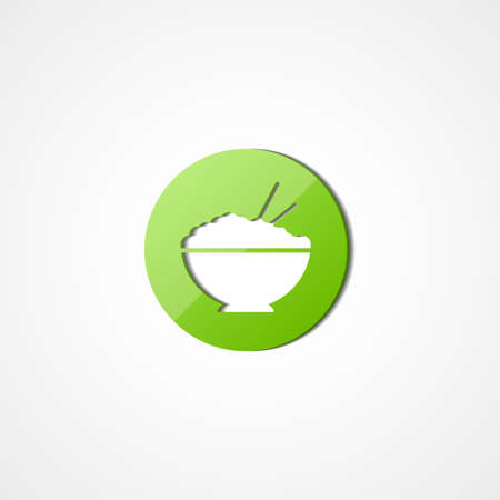Rice in plate web iconのイラスト素材