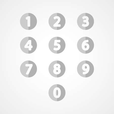 Numbers set web iconのイラスト素材