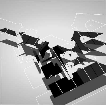 Futuristic background, geometric illustration のイラスト素材