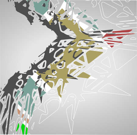 Futuristic background, geometric illustration のイラスト素材