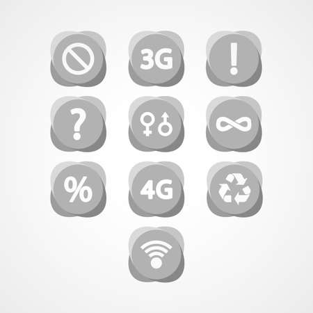 symbols set web iconのイラスト素材